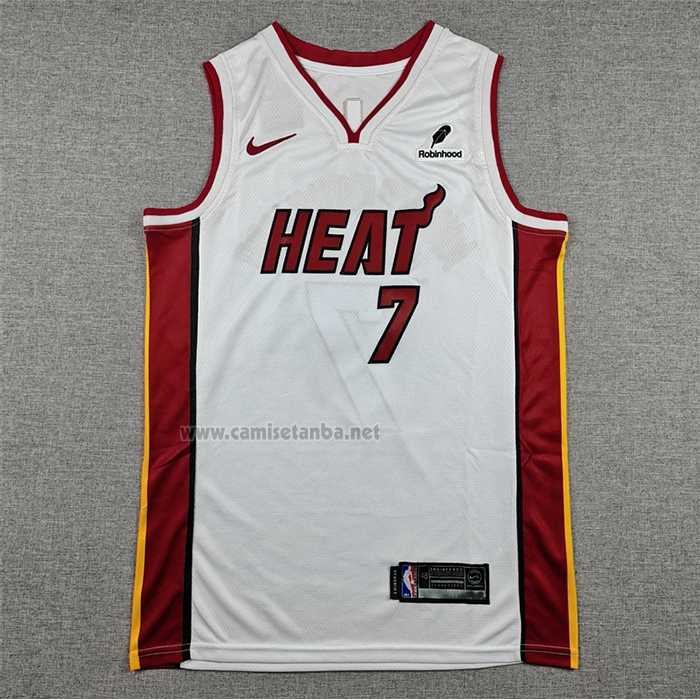 Camiseta Miami Heat Giannis Antetokounmpo NO 7 Association Blanco